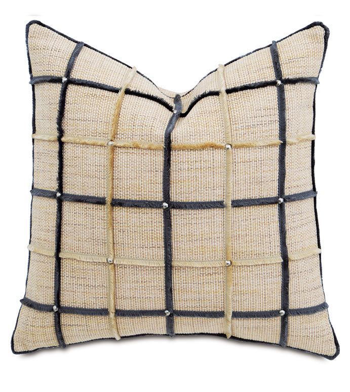 Gilmer Brulee Mini Brush Fringe Pillow