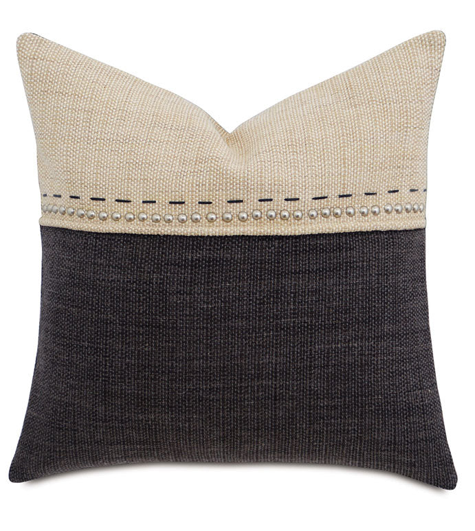 Gilmer Charcoal Brulee Top Pillow
