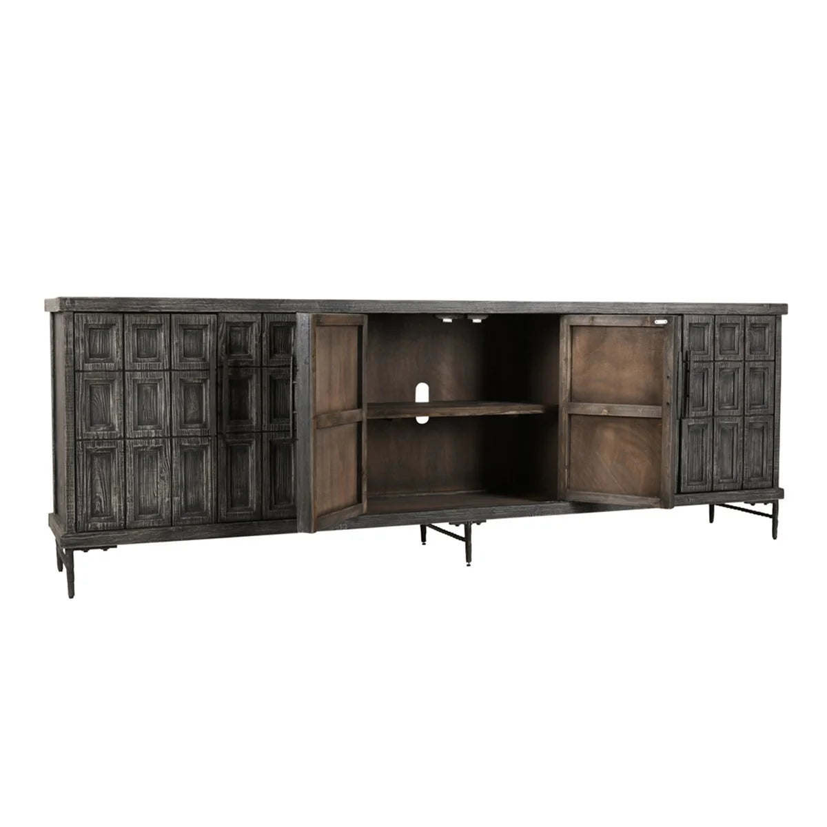 Willmark 6 Door Cabinet in Timeworn Black