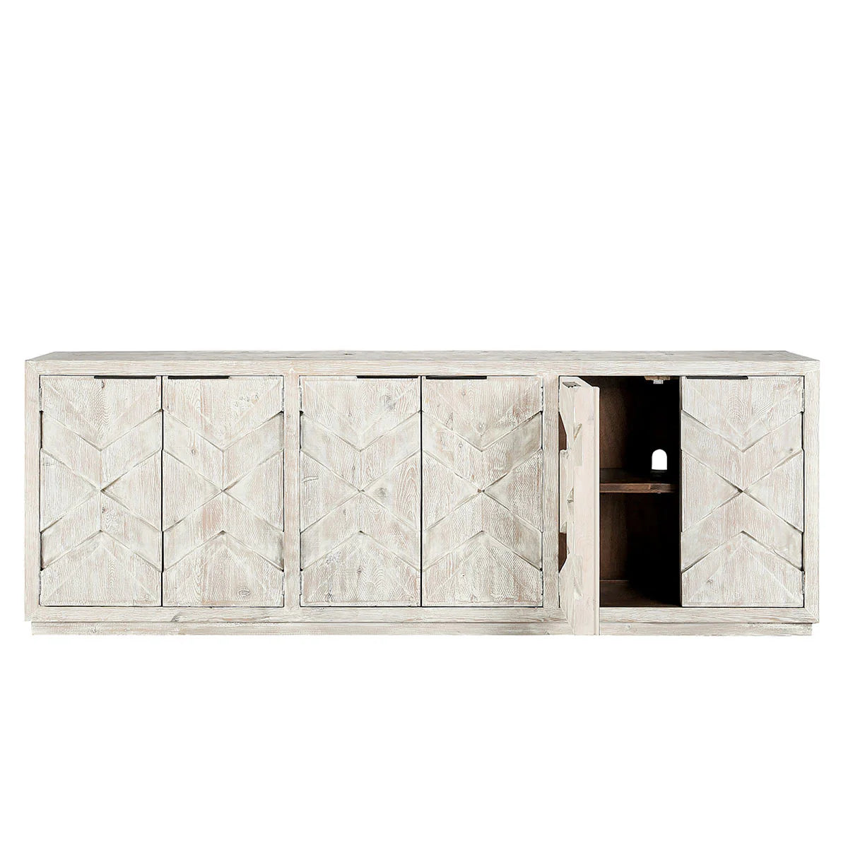 Frederick 6 Door Cabinet in Timeworn Cream