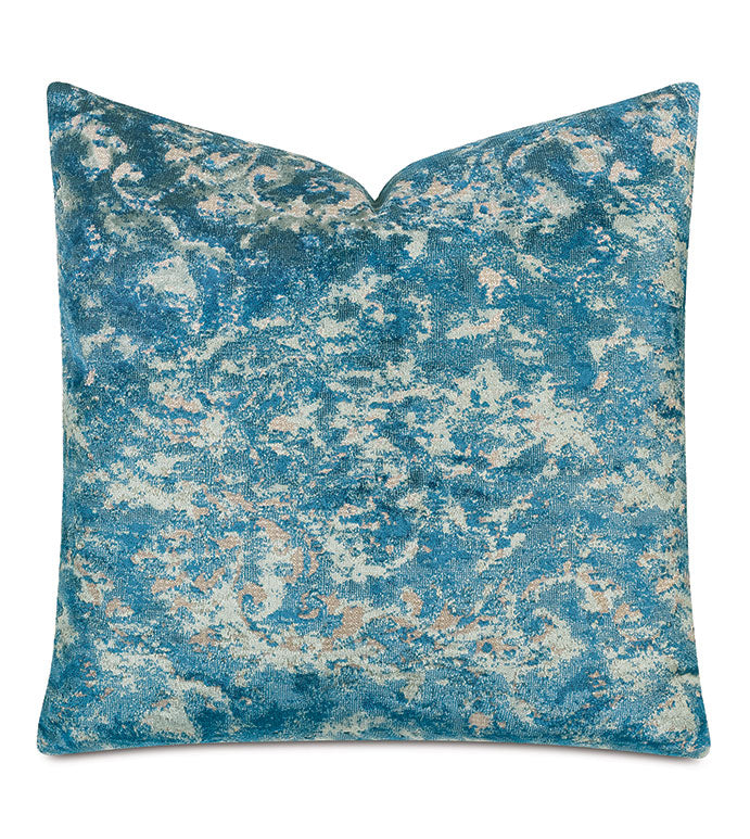 Byzantine Velvet Pillow in Lagoon