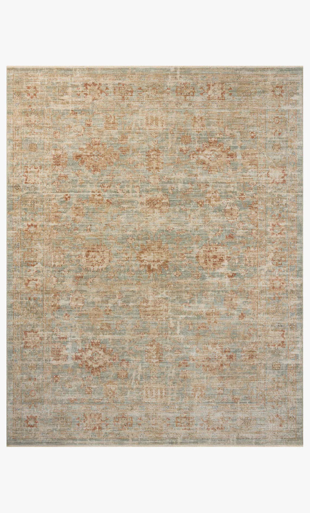 Heritage Aqua / Terracotta Rug