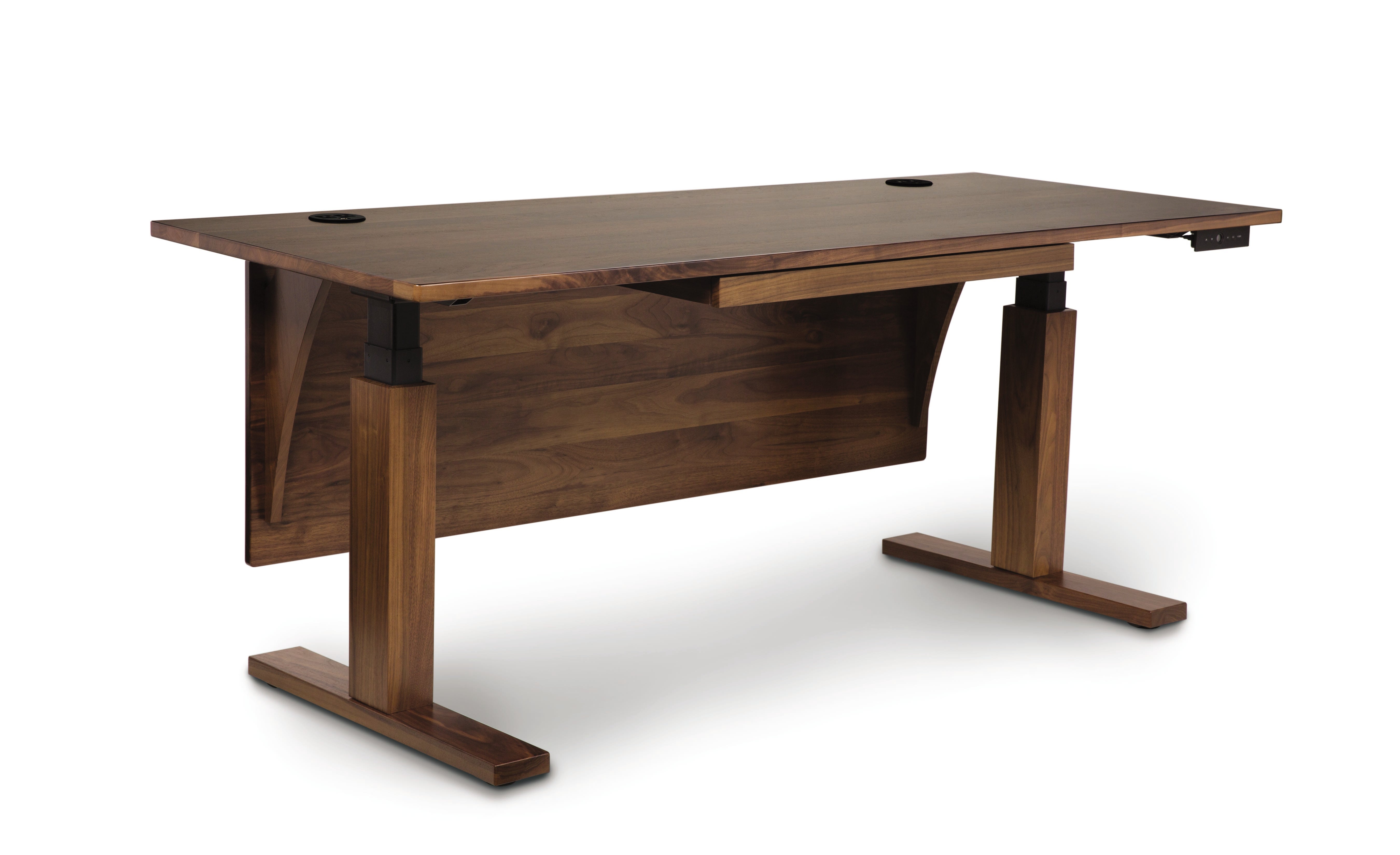 Invigo Sit-Stand Desk in Natural Walnut