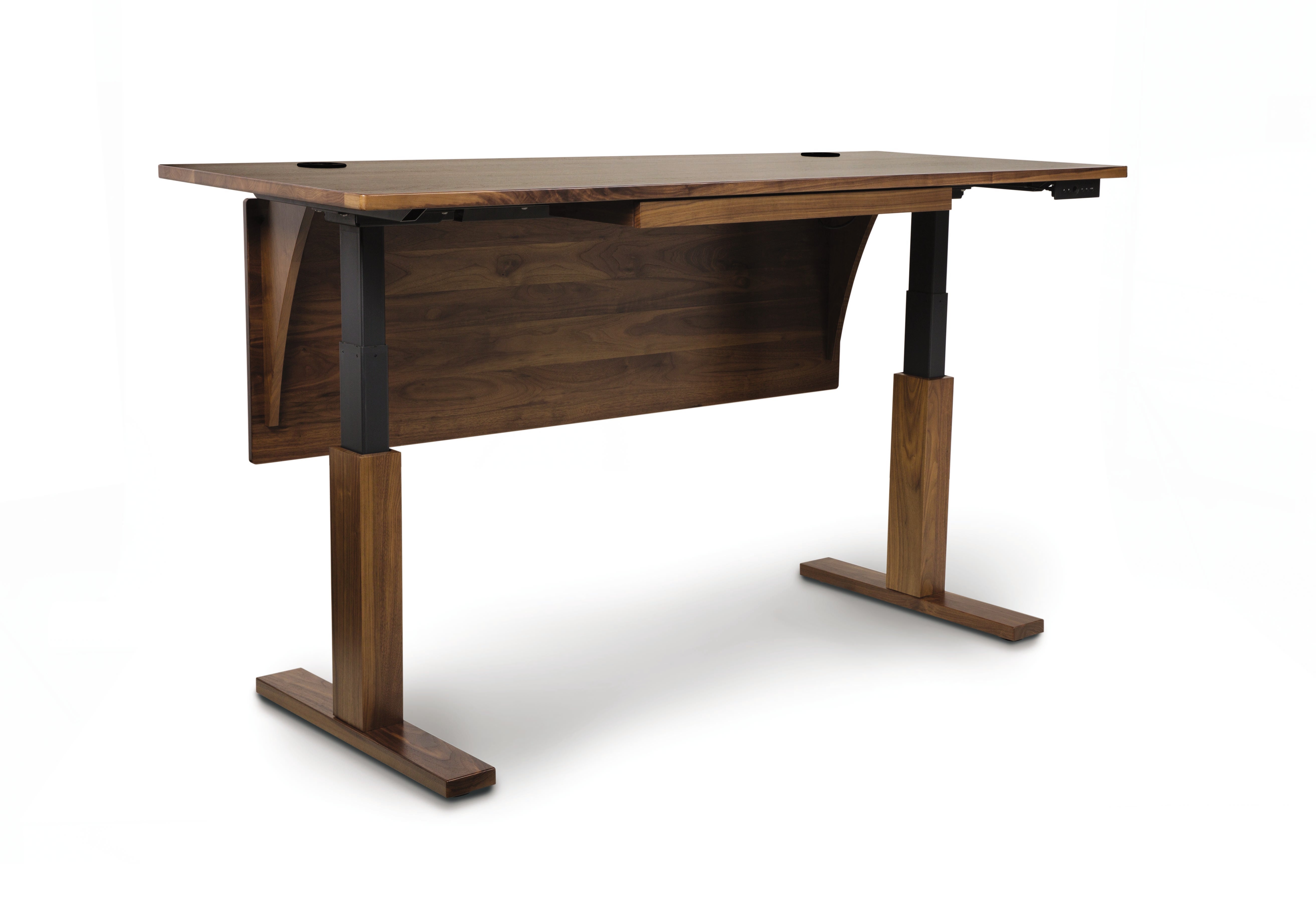 Invigo Sit-Stand Desk in Natural Walnut