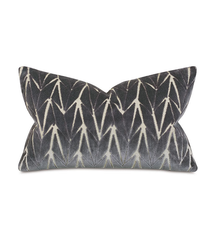 Phase Velvet Pillow in Gray