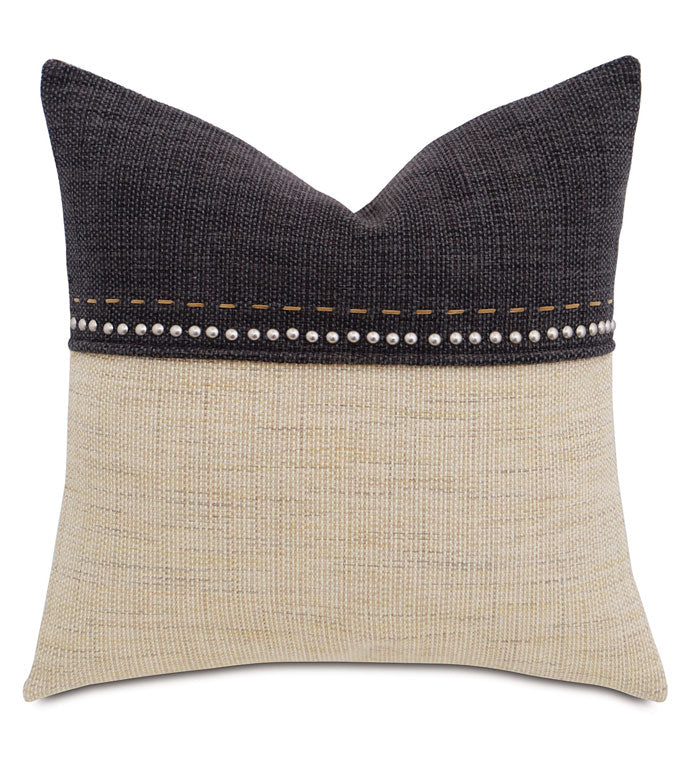 Gilmer Brulee Charcoal Top Pillow
